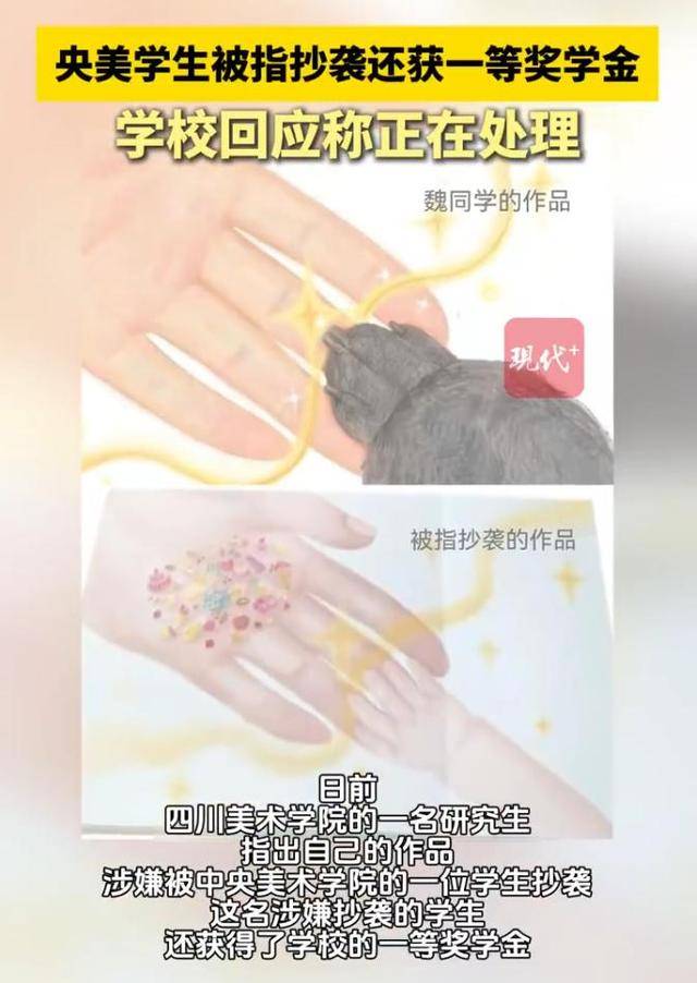 央美学生被指抄袭还获一等奖学金